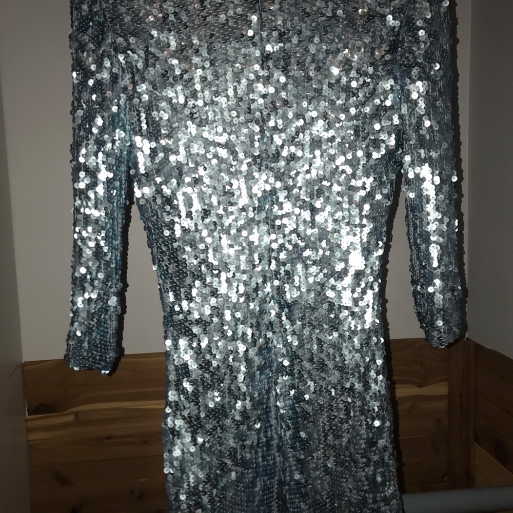 Blue sequins la perla dress (used)
